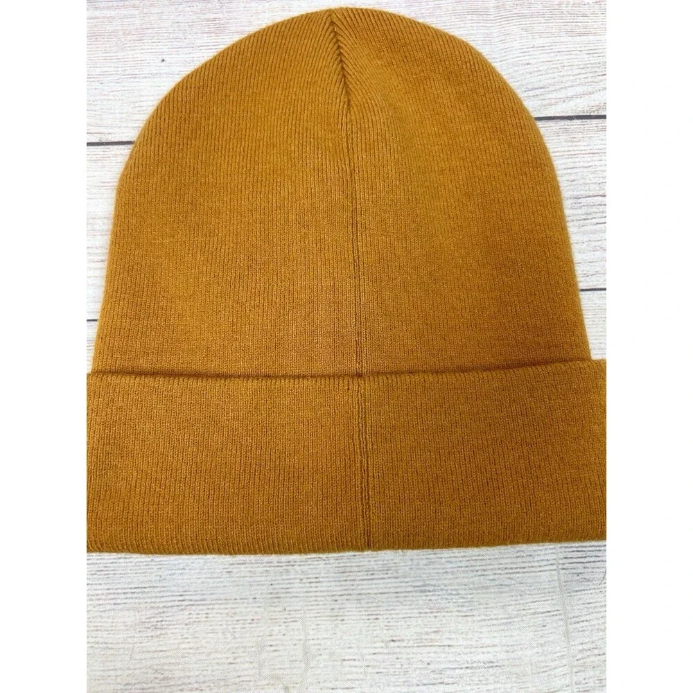 Maeve Anthropologie Knit Beanie Unisex OS Brown Ribbed Soft Minimalist